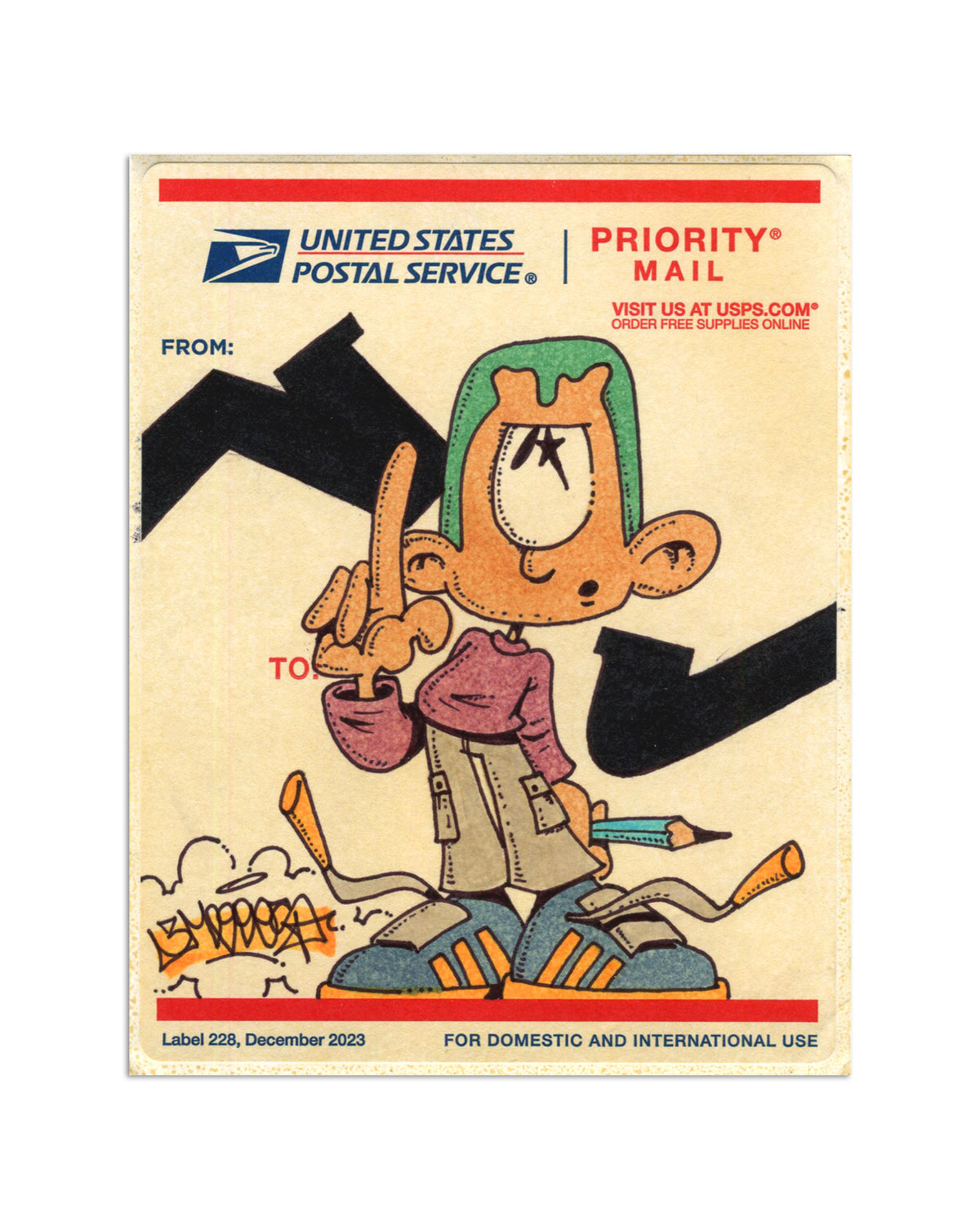 Hand drawn 3Modes Label